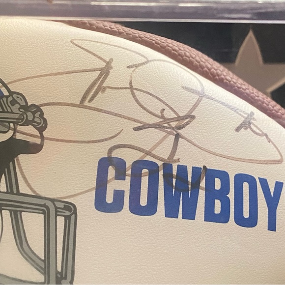 Vintage 90s Authentic Autographed Dallas Cowboys Super Bowl Champs Football - Picture 8 of 10